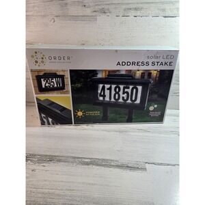 Order Home Collection Solar LED Address Stake House Number Plaque 52 Piece Set